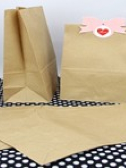 ถุงกระดาษพับข้าง สีน้ำตาล