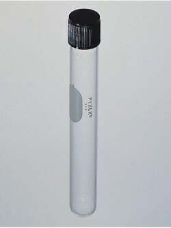 Test tube PYREX ฝาเกลียว 13 x 100 mm. (9 ml.) No.9825