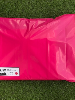 แพค 100 ใบ ซองไปรษณีย์พลาสติก สีชมพู ขนาด 28x38+4 cm เกรดA