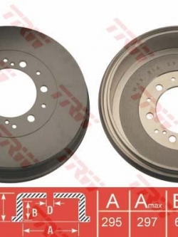 จานดรัมเบรค (หลัง) Vigo 4x4 / Pre-Runner (TRW)