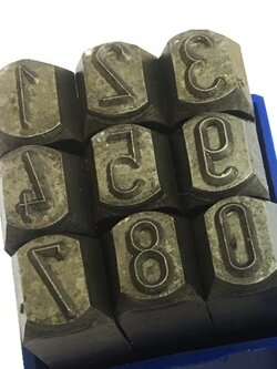 เหล็กตอกตัวเลข 0-9 ขนาด 4 มม. (5/32") Xtreme