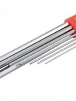 ประแจหกเหลี่ยมชุบขาวหัวบอลชนิดยาว (ประแจตัวแอล) 7 ตัวชุด ASAHI AQS 0710