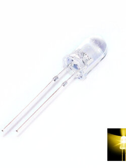 หลอดไฟ LED 5mm สีวอร์มไวท์ 5 ชิ้น