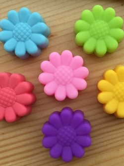 ซิลิโคนลายดอกทานตะวัน (เล็ก)คละสี