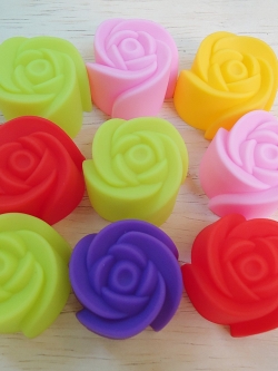 ซิลิโคนดอกกุหลาบ(เล็ก)คละสี