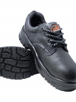 รองเท้านิรภัย หนังแท้อัดลาย JC1121