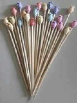 ไม้จิ้มหัวลูกปัดปลาคราฟคละสี