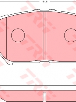 ผ้าเบรค หน้า TRW - Toyota Wish 2.0 ปี 2003 on DTEC