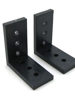 พลาสติกเจาะรูแนวตั้ง รูปตัว L ขนาด 10 x 20 mm จำนวน 2 ชิ้น