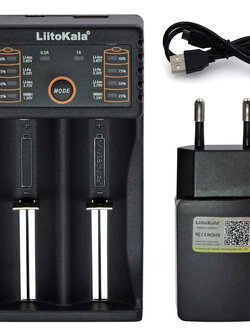 ที่ชาร์จแบตเตอรี่ 18650 แบบ 2 ก้อน LiitoKala-Lii202 Plug