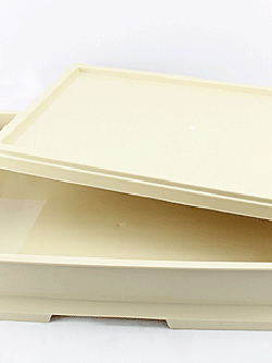 ลังเบเกอรี่สีครีม+ฝา