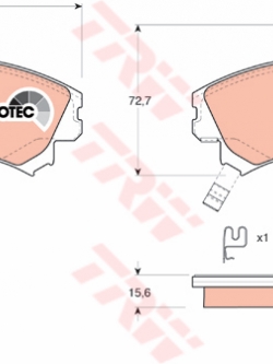 ผ้าเบรค TRW ล้อหน้า VOLVO S40/V40 2.0 ปี 1998 COTEC (GDB1317)