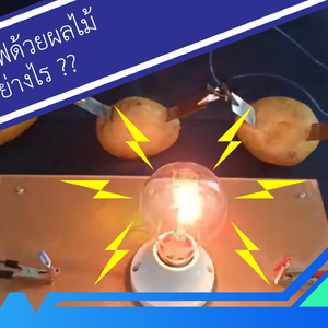 โปรเจค Arduino ไฟฟ้าจากผลไม้ กับ หลอดไฟ 220 โวลต์