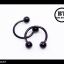 จิวเกือกม้า หัวตุ่มดำ (ขนาดวง 10, 12 mm) (ชิ้น)